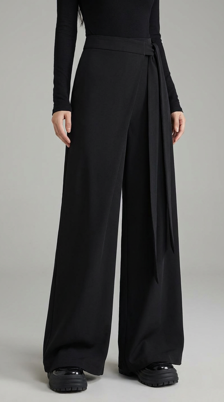 High Elegant Wide Leg Pants