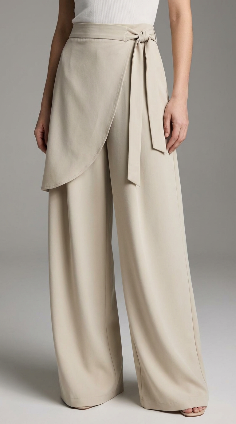 High Elegant Wide Leg Pants