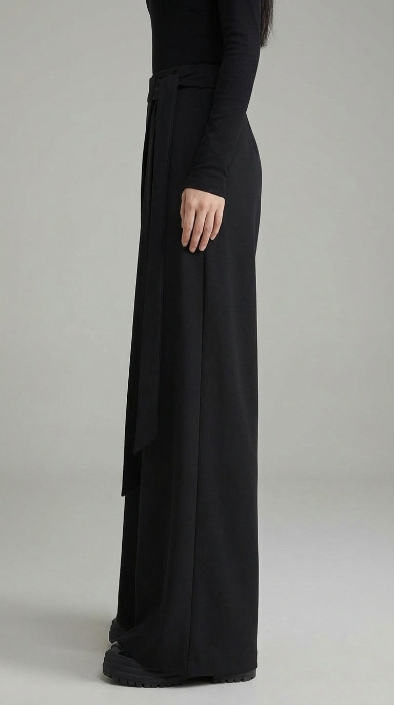 High Elegant Wide Leg Pants