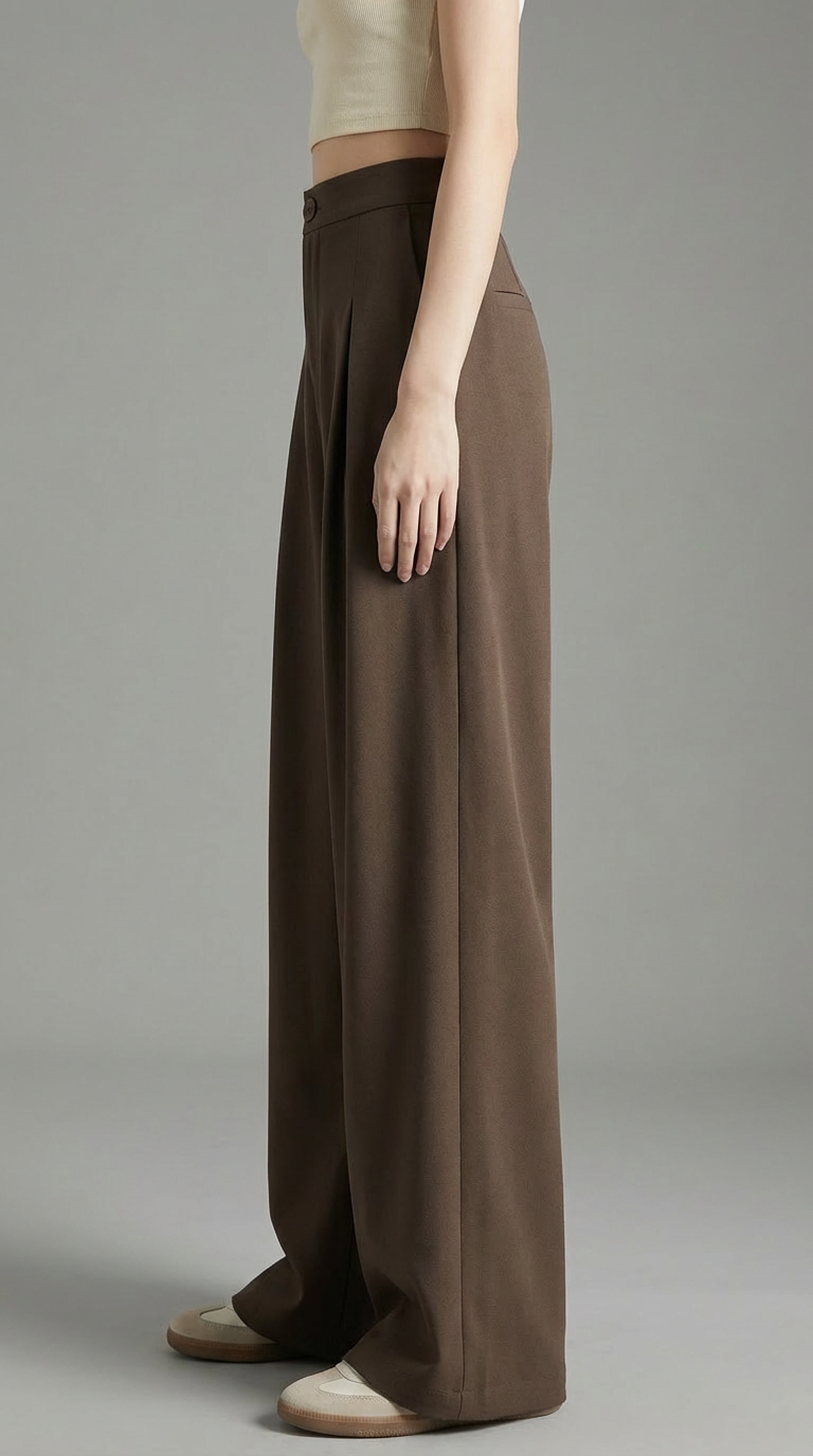High Elegant Wide Leg Pants