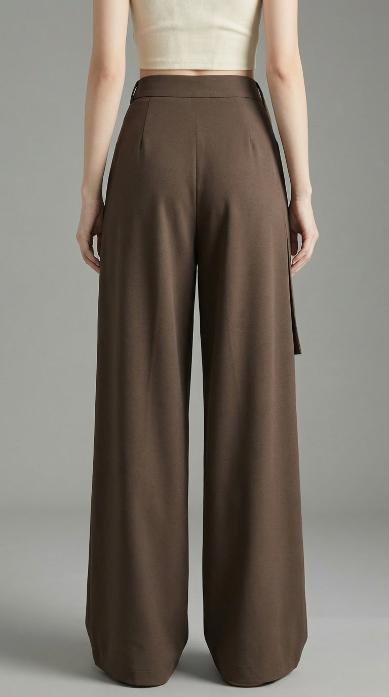 High Elegant Wide Leg Pants