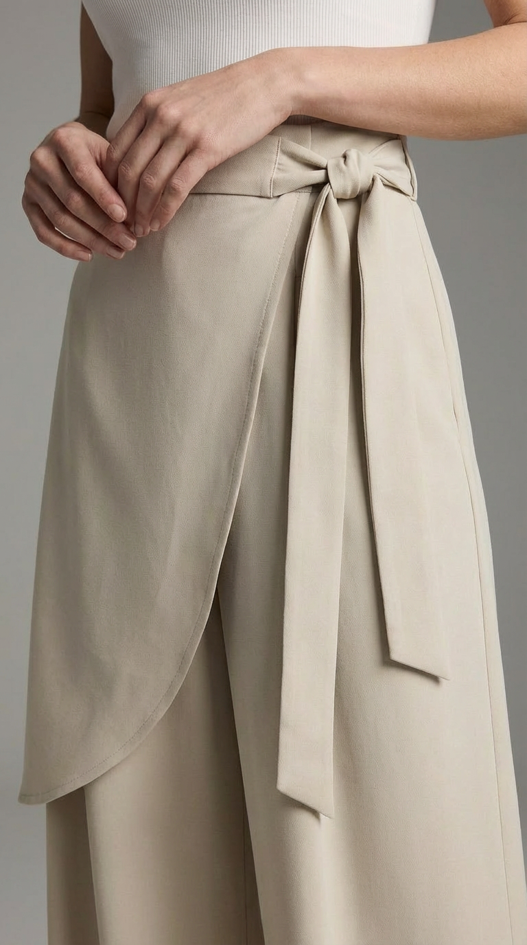 High Elegant Wide Leg Pants