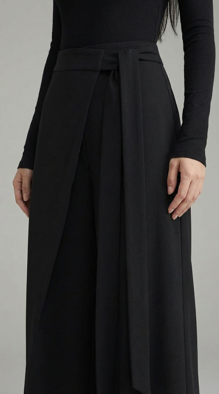 High Elegant Wide Leg Pants