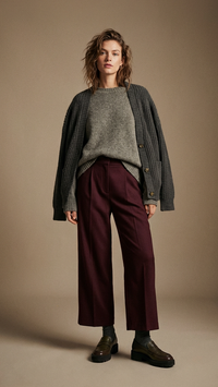 Pantalon De Tailleur Large-Anthracite