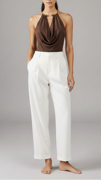 Chain Detail Bodysuit - Edgy Statement Top & Base Layer