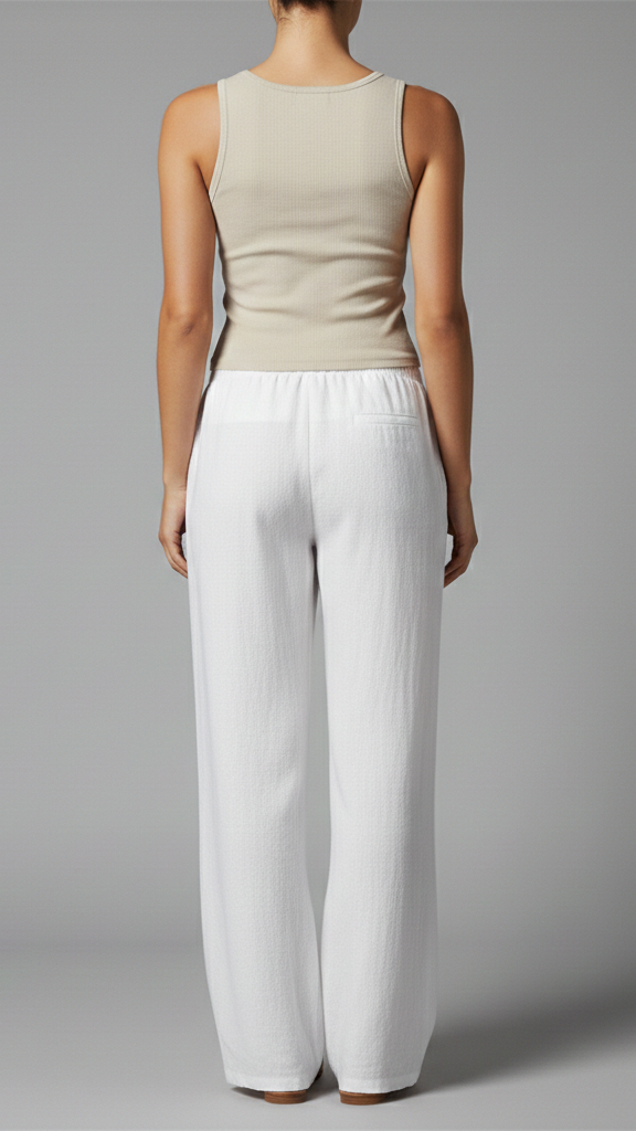 Comfort-fit wide-leg pants with pockets