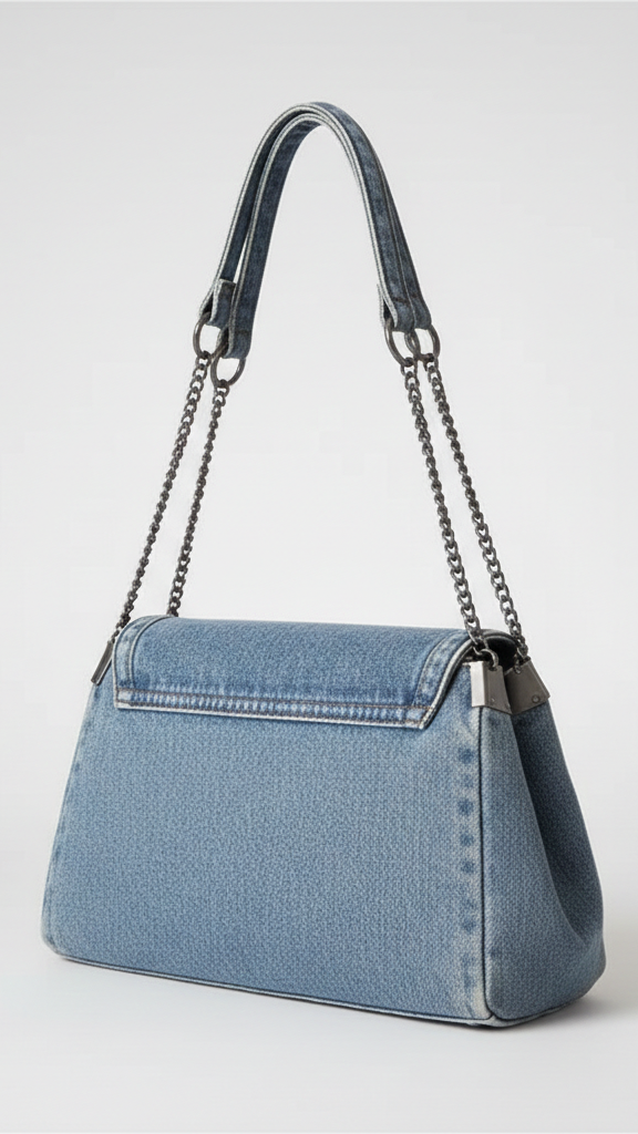 Vintage Denim Flap Bag
