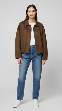 Vintage Brown Windbreaker - Lightweight Retro Outerwear