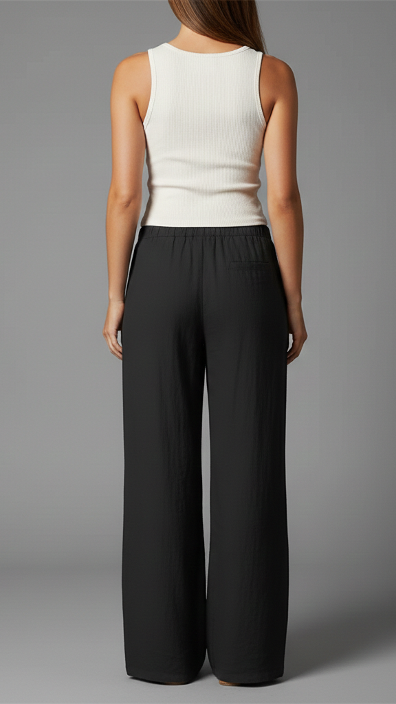 Comfort-fit wide-leg pants with pockets