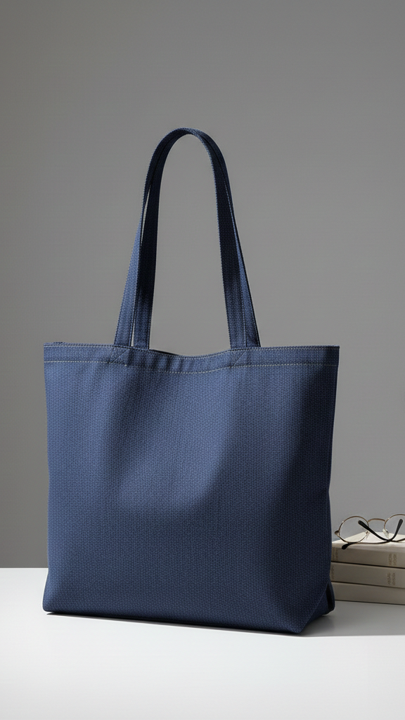 Denim Canvas Tote Bag