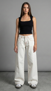 High Waist Straight Leg Women's Jeans - Retro American Denim