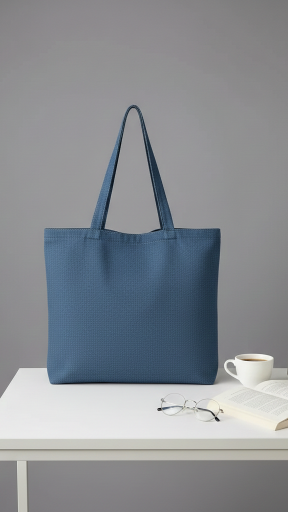 Denim Canvas Tote Bag
