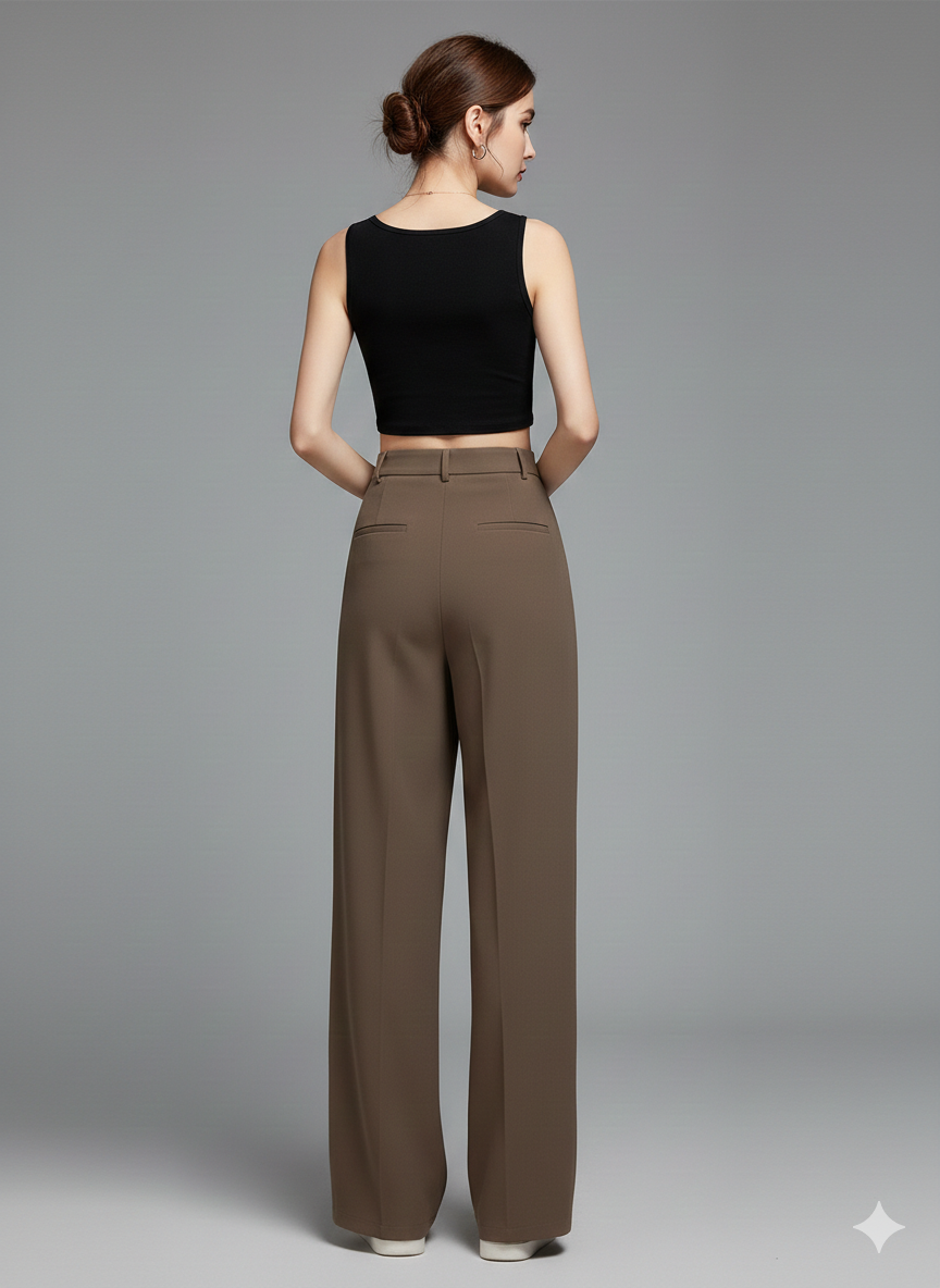 Elegant High-Waist Wide-Leg Pants