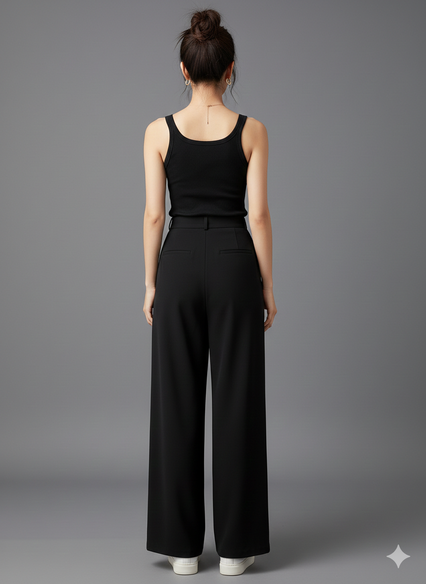 Elegant High-Waist Wide-Leg Pants