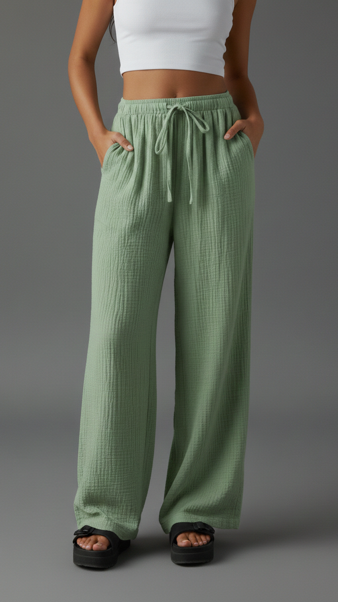 Casual  Wide-leg Trousers