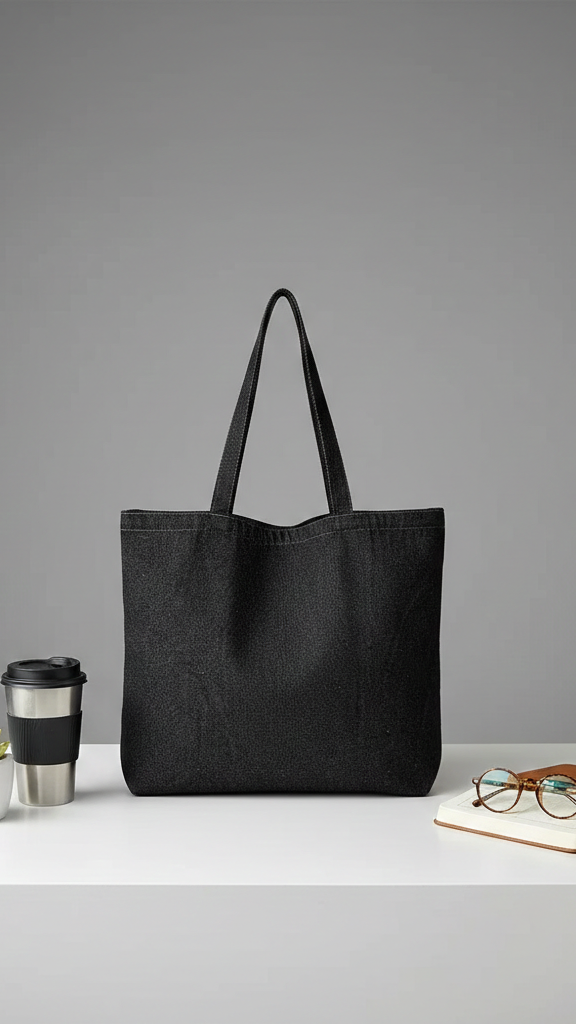 Denim Canvas Tote Bag