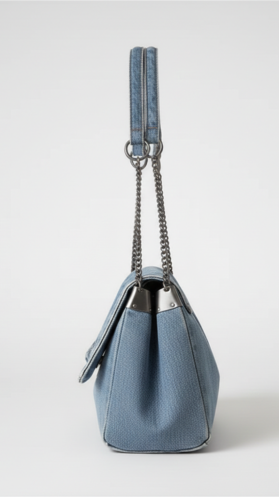 Vintage Denim Flap Bag