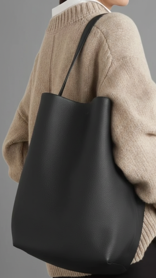 Soft Leather Bucket Bag