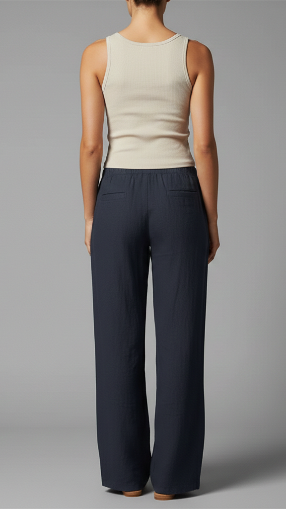 Comfort-fit wide-leg pants with pockets