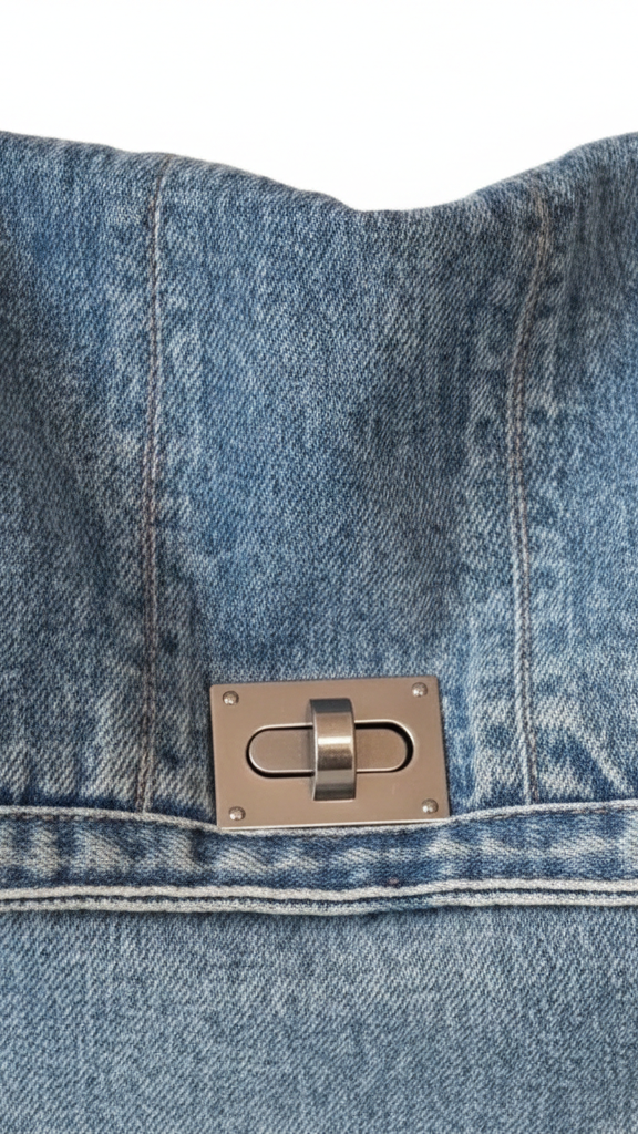 Vintage Denim Flap Bag