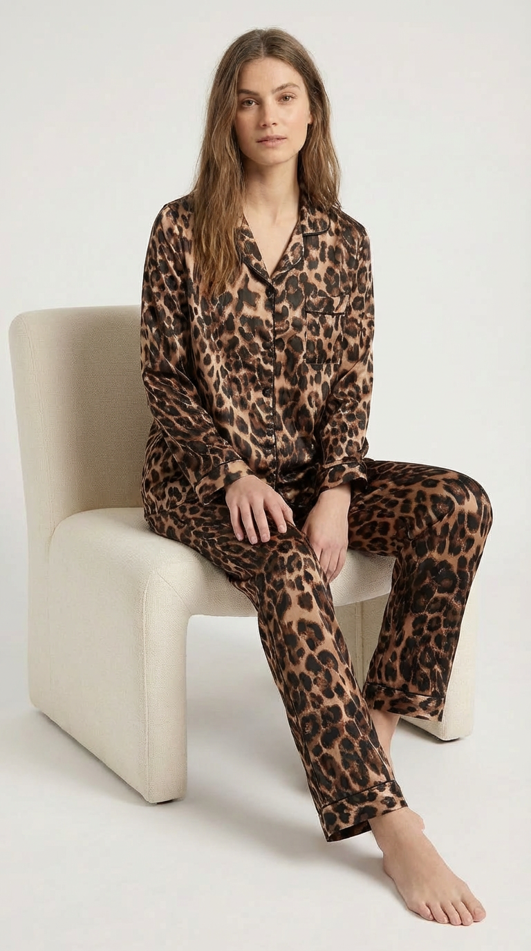Minimalist Leopard Loungewear Set